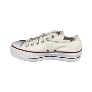 Converse Chuck Taylor All Star Branco Cano Baixo Plataforma Lona 3