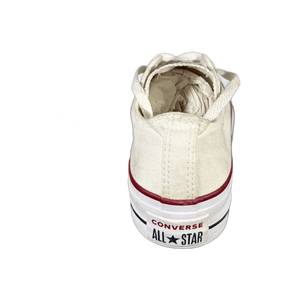Converse Chuck Taylor All Star Branco Cano Baixo Plataforma Lona 4